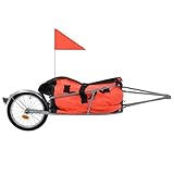 XRSMOU Fahrradanhängerlader, Einrad -Frachtanhänger, Hochleistungsfrachtlager, Utility Cart Mit Leinwand Liner, Große Reifen Zum Tragen des Gepäcks