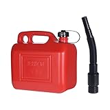 HTI living Benzinkanister rot 5 Liter *Ölbehälter Kanister Kraftstoffkanister Reservekanister