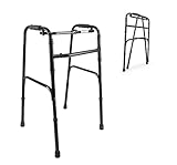 PEPE Mobility - Gehbock Stabil Schwarz, Rollator Ohne Rollen, Gehwagen Leicht, Gehhilfen Klappbar, Gehgestell Schmal