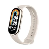 Xiaomi Smart Band 8 Fitness-Tracker, 1,62' AMOLED Display, 16 Tage Akkulaufzeit, 5ATM, SpO2 Tracking, Schlaf-und Pulsüberwachung, 150+ Trainings Modi, Schrittzähler, Champagne Gold