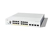 Cisco Catalyst 1300-16P-4X Managed Switch, 16 Port GE, PoE, 4x10GE SFP+, eingeschränkter lebenslanger Schutz (C1300-16P-4X)