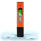 PH Messgerät, PH Wert Wasser Digitaler Tester, PH Meter mit LCD-Display & Auto-Kalibrierung, Hochpräzision (± 0.01), für Trinkwasser/Pool/Aquarium