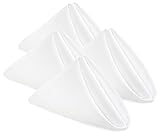 KICHLY Stoffservietten - Packung mit 24 Stück, Wiederverwendbare Stoffservietten, weich und bequem - ideal für Veranstaltungen und den regelmäßigen Gebrauch zu Hause, 100% Polyester (Weiß, 43x43cm)