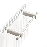 Heizkörper-Handtuchhalter, 30 cm, Karbonstahl mit hochtemperaturbeständigem ABS, platzsparender hängender weißer Handtuchhalter für kompakte Heizkörper, 0,3 m-2 m, einfache Installation ohne Bohren