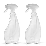 SPRAYZ Sprühflasche zum Bügeln 500ml [2x 500ml] | leere Sprühflaschen zum Befüllen | Blumen-Sprühflasche | Zerstäuber, Wassersprühflasche | Sprühflasche für Pflanzen | transparent