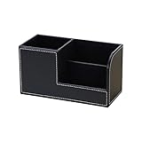 Lovskoo Stifthalter für Schreibtisch, Schreibtisch-Organizer, schwarze Aufbewahrungsbox, Stiftehalter, Schreibtischzubehör und Arbeitsplatz-Organizer, Schreibwarenbedarf, Netz-Schreibtisch-Organizer