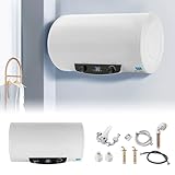 70L Elektro Warmwasserspeicher Boiler Upgrade Wandhängender Boiler, Weiß Elektrischer Warmwasserbereiter - Max 75℃ - Anschlussgröße G1/2' - Wasserdichtigkeit IPX4-2,0 kW - | EU Stock