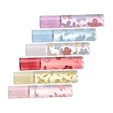 Gatuida 6 Stück Teiliges Lip Gloss Lippenöl und Balsam Feuchtigkeitsspendendes nicht Klebendes Lippenpflegeöl für Frauen und Mädchen Langanhaltende Lippenfeuchtigkeit Kompakt und Tragbar