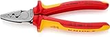 KNIPEX Crimpzange für Aderendhülsen isoliert mit Mehrkomponenten-Hüllen, VDE-geprüft 180 mm, 97 78 180