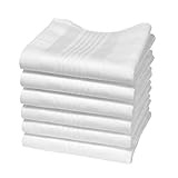 Hankiss - Taschentücher aus Bio-Baumwolle Weiße - Modell ICE - Größe 43cm x 43cm - 6 Stück - 100% Baumwolle GOTS-Zertifiziert