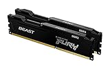 Kingston FURY Beast Schwarz 16GB (2x8GB) 1600MHz DDR3 CL10 Desktop Speicher Kit mit 2 KF316C10BBK2/16