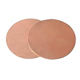 2 Stück runde Platten aus reinem Kupfer, Dicke 1,2 mm, runde Kupferscheiben, geeignet for Gebäudedekoration und Heimwerkerarbeiten, Fuchsia(1.2x40mm)