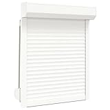 Refined Gute Wärme- und Schalldämmung Rollladenpanzer Behang Rolladen Rolladenbehang Vorbaurollladen Vorbaurolladen Rollladen Aluminium 80x100 cm Weiß