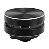 ASHATA Bluetooth Knochenleitungslautsprecher, Echte Kabellose Lautsprecher, Tragbarer Stereo Lautsprecher, Stereo Bass, Tragbarer Kleiner Kabelloser Lautsprecher mit Saugnapf für (Black)
