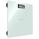 Silvergear® Glaswaage mit Sprachfunktion | Sprechende Personenwaage mit 4 Sprachen | Ultraschlanke Digitale Personenwaage bis 180 kg| Digital Körperwaage mit Sprachausgabe | Weiß