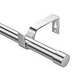 Ausziehbare Gardinenstangen 76-350cm, Dia 19mm Verstellbare Gardinenstange mit Kappenknäufen für Ösenvorhänge, Elegante Dekorative Vorhangstangen für Schlafzimmer