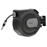 Güde Automatik Schlauchtrommel 20-2-2 1/2 (zur Wandmontage, 180° schwenkbar, 20 m Schlauch, Wasserspritze, Wandhalterung, Einzugsautomatik, Einzugsstopp, Tragegriff, 2 Schnellverschlusskupplungen)