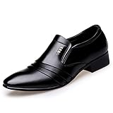 Bandkos Business Anzugschuhe Herren Schnürschuhe Derby Leder Oxford Brogue Schuhe klassischer Hochzeit Schwarz Gr.38-46 EU,BKGr.265