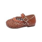 Generisch Mädchen-Kleiderschuhe Mary Janes Mädchen-Flats zum Reinschlüpfen, Ballerinas, Flache Party-Schulschuhe mit Schleife für Kleinkinder/kleine Kinder/große Kinder Outdoorschuhe