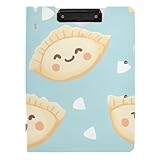 Klemmbrettmappe mit Aufbewahrung, niedliches Cartoon-Weiß, Knödel, A4, Klemmbrett mit Ordner, Doppelklammern, Stifthalter, Büro-Klemmbrett mit Abdeckung