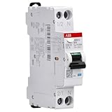 ABB DS301C B16 A30 RCBO – FI/LS-Schalter 16 A, 30 mA, 6 kA, B-Charakteristik, Typ A, 1P+N, 1 Teilungseinheit, Kombischalter für Hutschiene 2CSR255163R1165