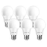 Lepro E27 LED Warmweiss Glühbirne, 8.5 Watt 806 Lumen LED Lampe E27, ersetzt 60W Halogenlampe, A60 Leuchtmittel, 2700 Kelvin Warmweiß, 180° Abstrahlwinkel Energiesparlampe, 6 Stück