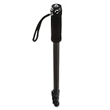 Amazon Basics 54 bis 170 cm Leichtes Tragbares Ausziehbares Kamera- Und Fotografie-Einbeinstativ, Aluminium, Teleskop, Schwarz