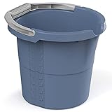 Rotho Daily Eimer, Kunststoff (PP recycelt), blau, 10l, (32 x 29 x 27,5 cm)