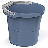 Rotho Daily Eimer 10l, Kunststoff (PP recycelt), blau, 10l (32.0 x 29.0 x 27.5 cm)