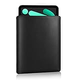 MoKo 7-8 Zoll Tablet Sleeve, PU Leder Aktentasche Slim Stylish Case Pouch Kompatibel mit 8.3 Zoll iPad mini A17 Pro 2024, iPad mini 6/5/4/3/2/1, Galaxy Tab S2 8.0, Tab A 8.0, ZenPad Z8s 7.9, Schwarz