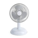 Vintage Tischventilator, klein, elektrisch, einfach, tragbar, Vintage, reine Farbe, USB-Aufladung, kleiner Ventilator für den Sommer, Hellblau
