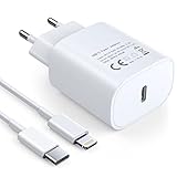 USB C Ladegerät und 1.8M Original iPhone Ladekabel [MFi-Zertifiziert] 20W USB C Power Adapter iPhone Schnellladegerät Für Apple iPhone 14 Pro Max 13 12 11 XS Max iPad usw Geräten(Weiß)