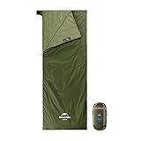 Naturehike Schlafsack Hüttenschlafsack Baumwollschlafsack Ultraleicht Baumwollschlafsack Schlafsack Outdoor Klein für Outdoor Wandern Indoor Garten (Armee Grün-XL)