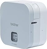 Brother P-touch Cube Bluetooth-Beschriftungsgerät (für 3,5 bis 12 mm breite TZe-Schriftbänder, bis zu 20 mm/Sekunde Druckgeschwindigkeit), Hellgrau