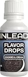 INLEAD - Flavor Drops | Zuckerfrei & Kalorienfrei | Aromatropfen für Speisen & Getränke | Vielseitig einsetzbar | Top Geschmack | Vegan - 30ml (Cookies & Cream - Keks)