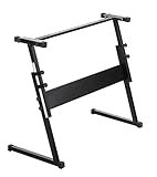 McGrey Z-Keyboardständer - Ergonomische Drehschrauben - Exakte Positionierung möglich dank integrierter Messskala - Höhenverstellbar von 55-83 cm - Gummierte Füße, um Kratzer im Boden zu vermeiden