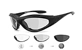 CHILLOUT RIDER® | SELBSTTÖNEND | Bikerbrille, Motorradbrille, Multifunktionsbrille | beschlagfrei, windabweisend, HLT® Kunststoff-Sicherheitsglas nach DIN EN 166 | Bikersonnenbrille CR003-as