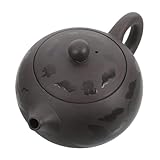 HOLIDYOYO herstellen Abschlag-Set Chinesisches Teeservice aus Keramik Teekessel aus Porzellan Yixing-Ton-Xishi-Topf Teekocher Retro-Teegeschirr chinesischer Teekessel Ton Black