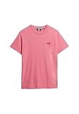 Superdry Herren Essential T-Shirt aus Bio-Baumwolle mit Logo Punsch Pink Meliert XXXL