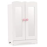 KidKraft Lil' Doll Puppenschrank für Puppenkleidung, Puppenkleiderschrank für Baby Puppe, Puppen Zubehör, Spielzeug für Jungen und Mädchen ab 3 Jahre, 60132