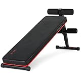 ISE Sit-Up Bank Klappbar, Bauchtrainingsbank höhenverstellbar, gepolstert, Bauchtrainer für Übungen im Fitnessstudio oder zu Hause