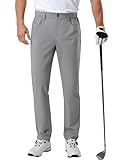 Pioneer Camp Herren Golfhose Stretch Atmungsaktiv Lang Golf Pants mit Elastischer Bund und 3 Funktionelle Taschen Grau Größe:34