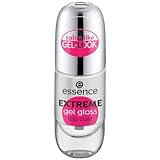 essence EXTREME gel gloss top coat, Unter- und Überlack, transparent, fixierend, glättend, schützend, glänzend, strahlend, gelig, ohne Aceton, vegan, Mikroplastik Partikel frei (8ml)