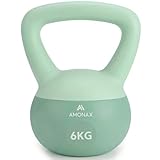 Amonax Kettlebell Set 4 kg 6 kg 8 kg 10 kg, Soft Kettlebells bodenschonend mit rutschfestem ergonomischem Griff, Kettle bells Gewichte für Home Gym Training und Ganzkörper Krafttraining zu Hause
