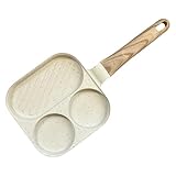 Eierpfanne - Geteilte Bratpfanne Kochpfanne Mit Antihaftbeschichtung | 3-teiliges Kochwerkzeug für Elektroinduktion,Für Induktionsherd Und Elektroherd Restaurantküche Grill Omelett Sandwich Steak