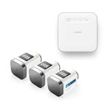 Bosch Smart Home smartes Heizkörperthermostat Starter-Set, 1x Controller II, 3x Heizkörperthermostat II [+M] anthrazit