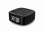 Philips R7705/10 Radiowecker DAB+/UKW Digitalradio (Bluetooth, Doppelter Alarm, Sleep Timer, Automatische Zeitsynchronisierung, Batteriesicherung, Ladegerät für Mobiltelefone)
