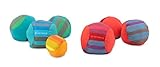 Remember Soft-Boccia Spiel Set - Boule Kugeln mit farbenfrohem Design, wasserabweisend, waschbar und vielseitig - Inkl. Transportnetz