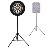 KOTO - Heavy Duty Dartboard Standard, geeignet für Sisal- und elektronische Dartscheiben, zusammenklappbar, höhenverstellbar bis zur Mitte der Scheibe: 120cm - 190cm, Breite von 90cm, 4 KG