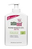 Sebamed Handwaschgel-Aktiv im hygienischen Spender 300 ml, reinigt mild mit Limettenextrakt, pflegt mit Panthenol, schützt vor Bakterien